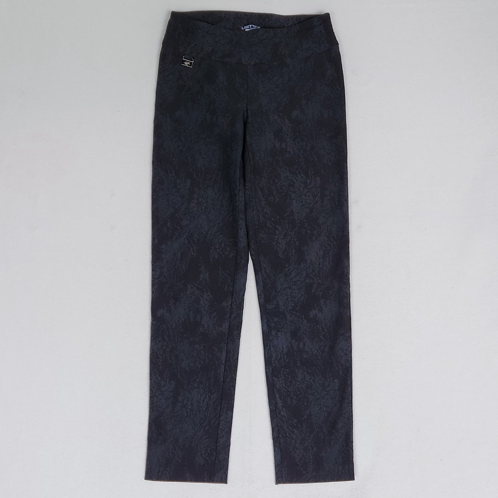 Lisette L Montreal 99001 Leggings Womens 2 UK6 Black Textured Slim Pant Stretch
